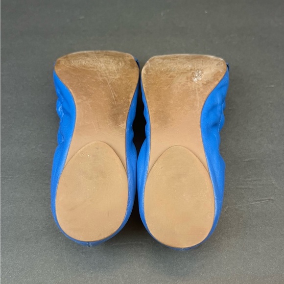 Tory Burch Royal Blue Flats with Gold Accents Size 6.5M - Picture 5 of 9